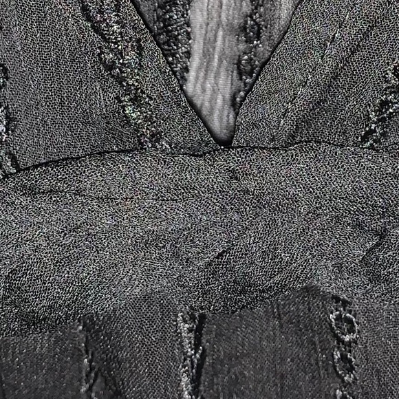 Black Semi-Sheer Tunic Cover-Up - Picture 3 of 8